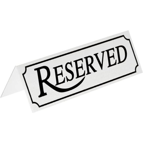 12-Pack Small Metal Reserved Table Signs for Restaurants, Dinner Parties - Picture 5 of 7